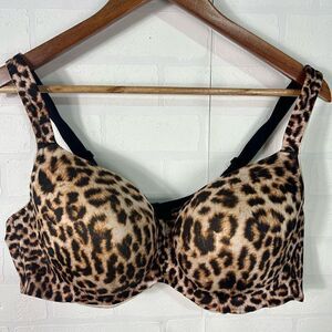 Soma Womens Balconette Bra Size 42D Leopard Print Stunning Support Smooth